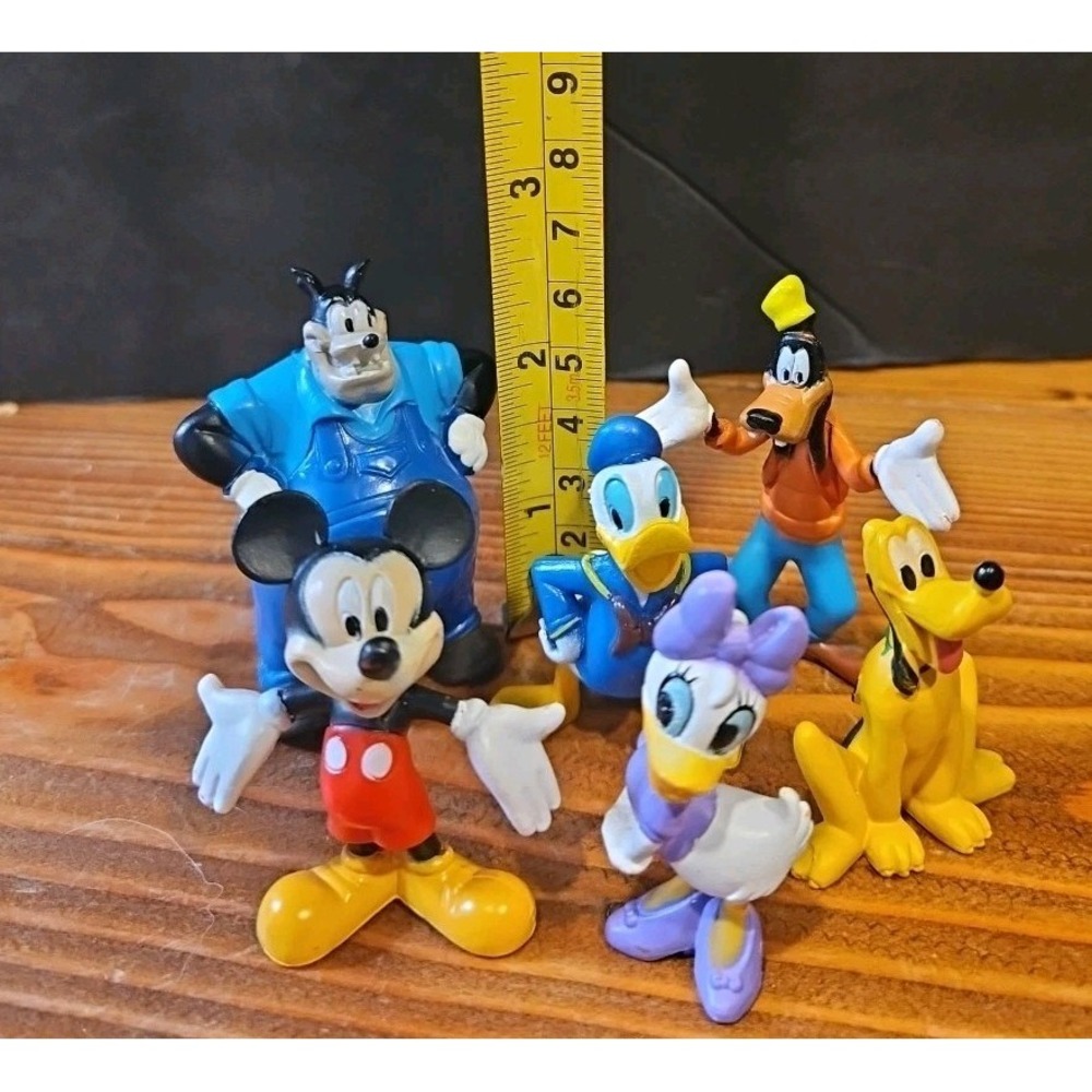 Disney Mickey & Friends PVC Cake Topper Collectible Figurines Lot Of 6